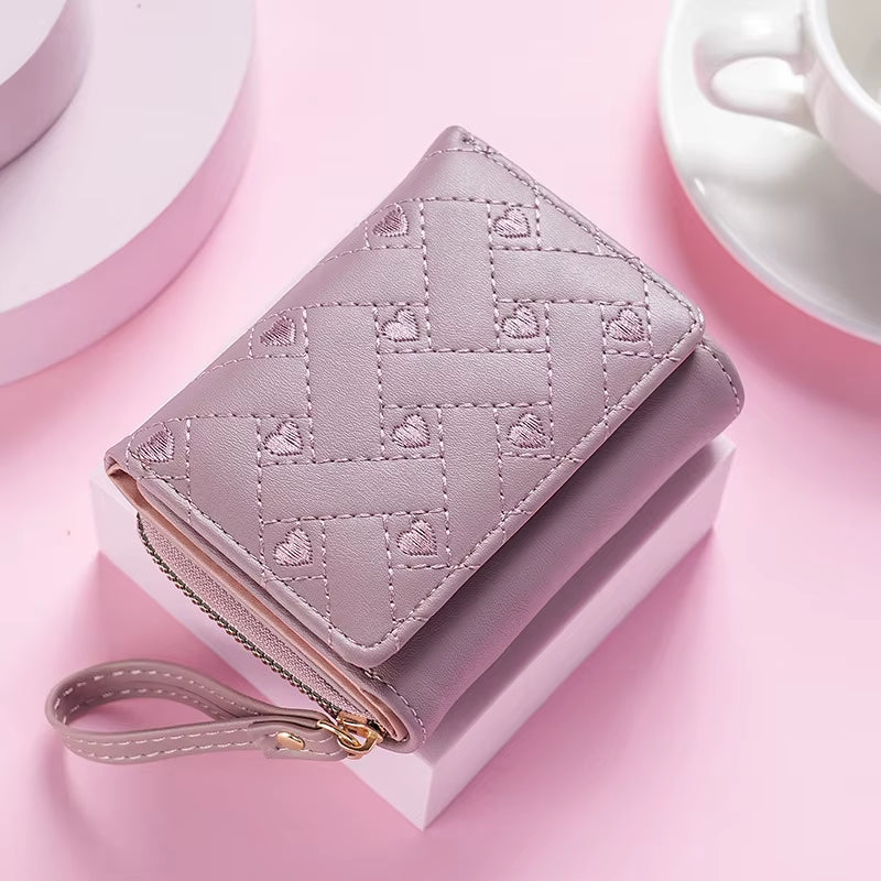 Women'S Wallet Short Women Coin Purse Fashion Wallets for Woman Card Holder Small Ladies Wallet Female Zipper Tassel Mini Clutch