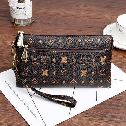 Women Long Wallets Double Zipper Clutches Purse Big Letter Fashion Wristlet Wallet Phone Portfel Damski Card Holder Lady Wallets