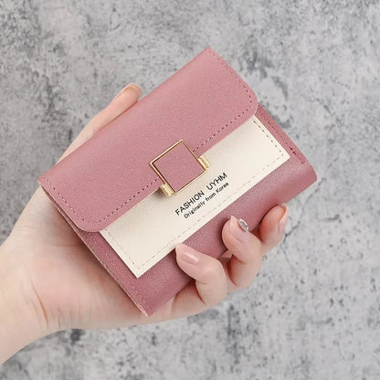 Cute Girl Short Purse Mini Fashion Women Wallet Designer Luxury Wallet PU Leather Coin Purse Female Hasp Wallet Purse