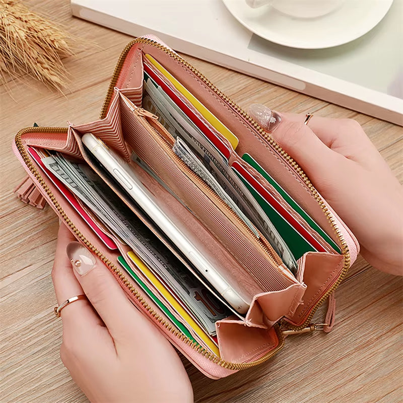 Fashion Long Women Wallets Purses Love Heart Wallets for Ladies Girl Money Pocket Card Holder Female Wallets Phone Clutch Bag