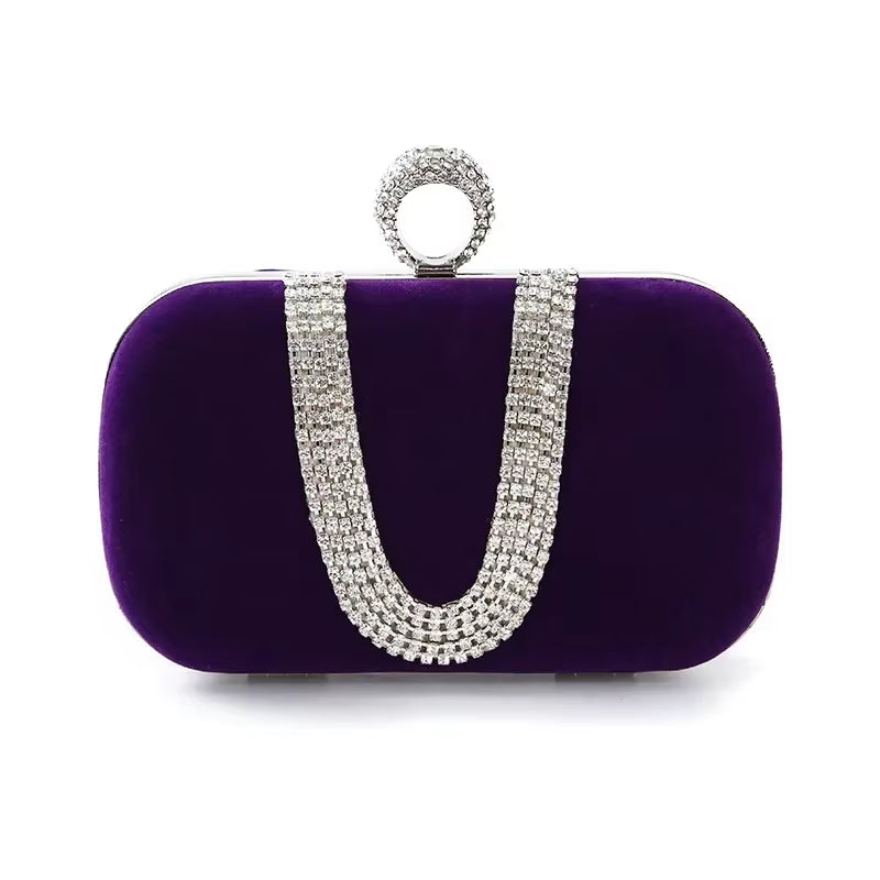 Luxury Women Evening Bags Diamond Luxury Clutch Bag Party Diamonds Lady Black Red Chain Shoulder Bag Handbags for Purse