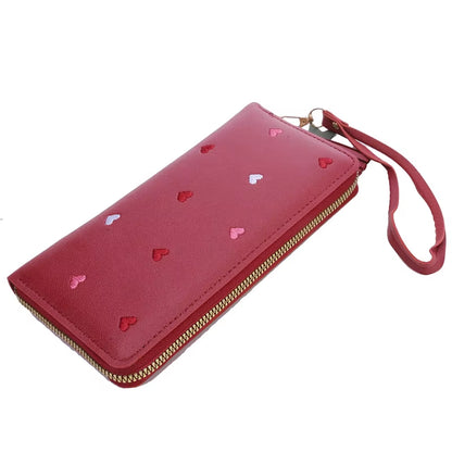 Fashion Long Women Wallets Purses Love Heart Wallets for Ladies Girl Money Pocket Card Holder Female Wallets Phone Clutch Bag