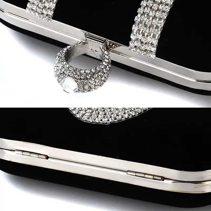 Luxury Women Evening Bags Diamond Luxury Clutch Bag Party Diamonds Lady Black Red Chain Shoulder Bag Handbags for Purse