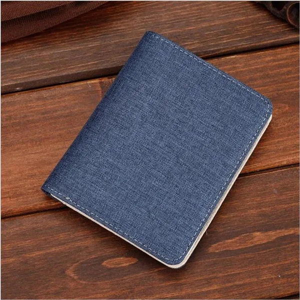 Men's Fashion Canvas Wallet Men's Short Slim Zipper Soft Wallet Youth Multi-Card Holder