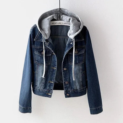 VANGULL Brand Women Jeans Jackets Female Spring Autumn Long Sleeve Hooded Denim Jacket Women Ladies Casual Loose Basic Coat