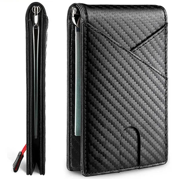 Men's Slim Wallet RFID Blocking Minimalist Bifold Front Pocket Wallet