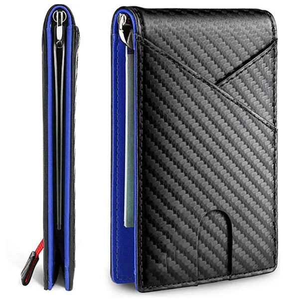 Men's Slim Wallet RFID Blocking Minimalist Bifold Front Pocket Wallet