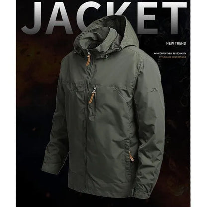 New Jackets Windbreaker Hiking Jackets Mens Waterproof Windproof Solid Hoodie Coats Breathable Comfortable Army Clothing Male