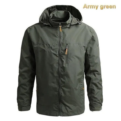 New Jackets Windbreaker Hiking Jackets Mens Waterproof Windproof Solid Hoodie Coats Breathable Comfortable Army Clothing Male