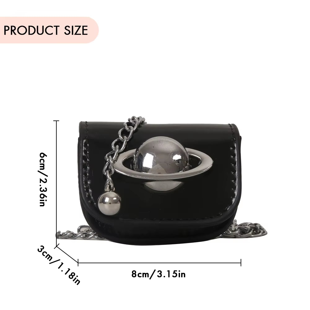 Mini Messenger Bags for Women Girl Chain Purse PU Leather Handbag Ladies Crossbody Bags Designer Chain Outing Sling Shoulder Bag