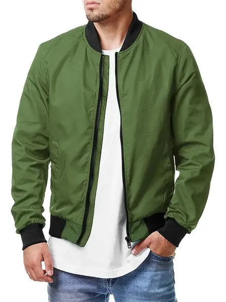 New Military Jackets Men Solid Color Bomber Jacket Spring Autumn New in Outerwear Aviator Baseball Jackets Outdoor Clothing Male