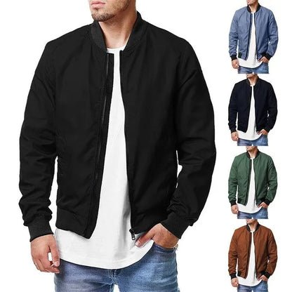 New Military Jackets Men Solid Color Bomber Jacket Spring Autumn New in Outerwear Aviator Baseball Jackets Outdoor Clothing Male