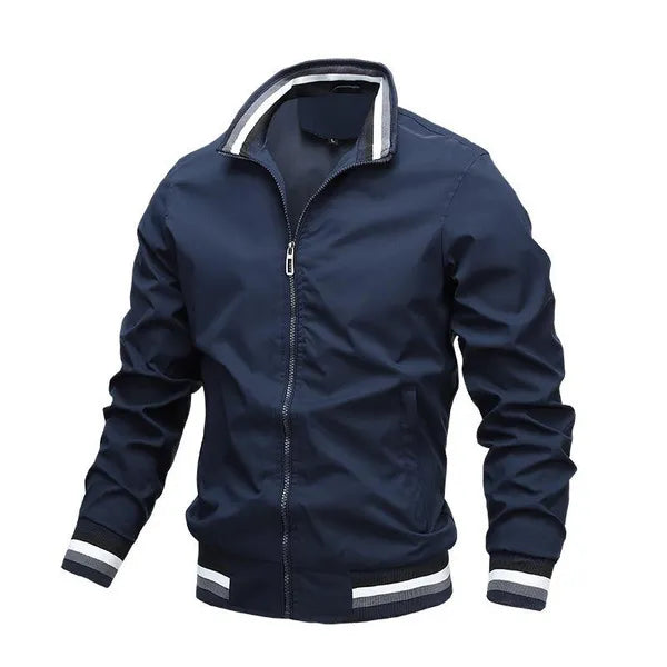 Men's Casual Jacket Spring/fall Solid Color Jacket Men's Solid Color Jacket Baseball Collar Jacket Fashion Jacket