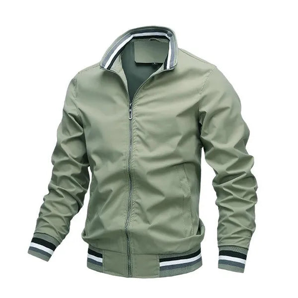 Men's Casual Jacket Spring/fall Solid Color Jacket Men's Solid Color Jacket Baseball Collar Jacket Fashion Jacket