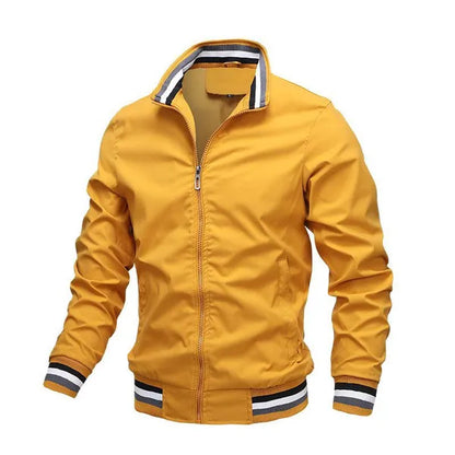 Men's Casual Jacket Spring/fall Solid Color Jacket Men's Solid Color Jacket Baseball Collar Jacket Fashion Jacket