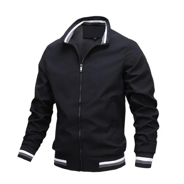 Men's Casual Jacket Spring/fall Solid Color Jacket Men's Solid Color Jacket Baseball Collar Jacket Fashion Jacket