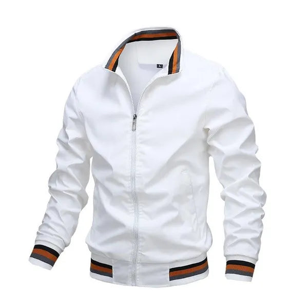 Men's Casual Jacket Spring/fall Solid Color Jacket Men's Solid Color Jacket Baseball Collar Jacket Fashion Jacket