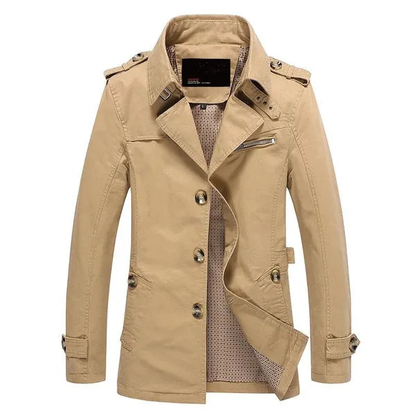 Men Jacket Coat Long Section Fashion Trench Coat Jaqueta Masculine Veste Homme Brand Casual Fit Overcoat Jacket Outerwear 5XL