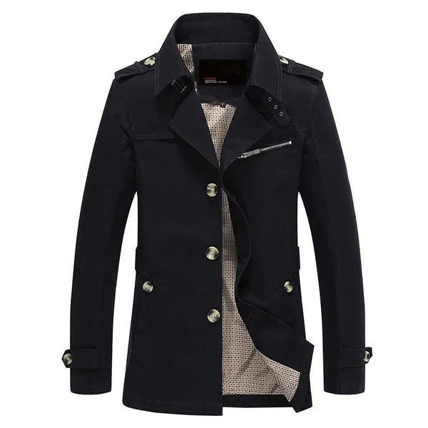 Men Jacket Coat Long Section Fashion Trench Coat Jaqueta Masculine Veste Homme Brand Casual Fit Overcoat Jacket Outerwear 5XL