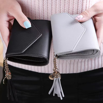 Mini Tassel Wallet Women Fashion Purse Female Short Mini Wallets Korean Students Lovely Purse Female Small Wallet for Women