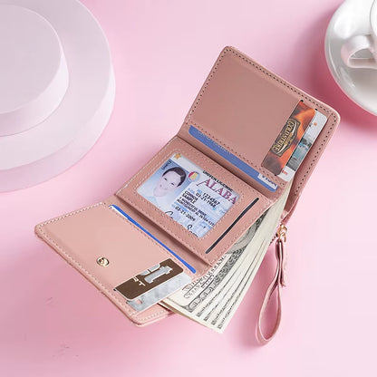 Women'S Wallet Short Women Coin Purse Fashion Wallets for Woman Card Holder Small Ladies Wallet Female Zipper Tassel Mini Clutch