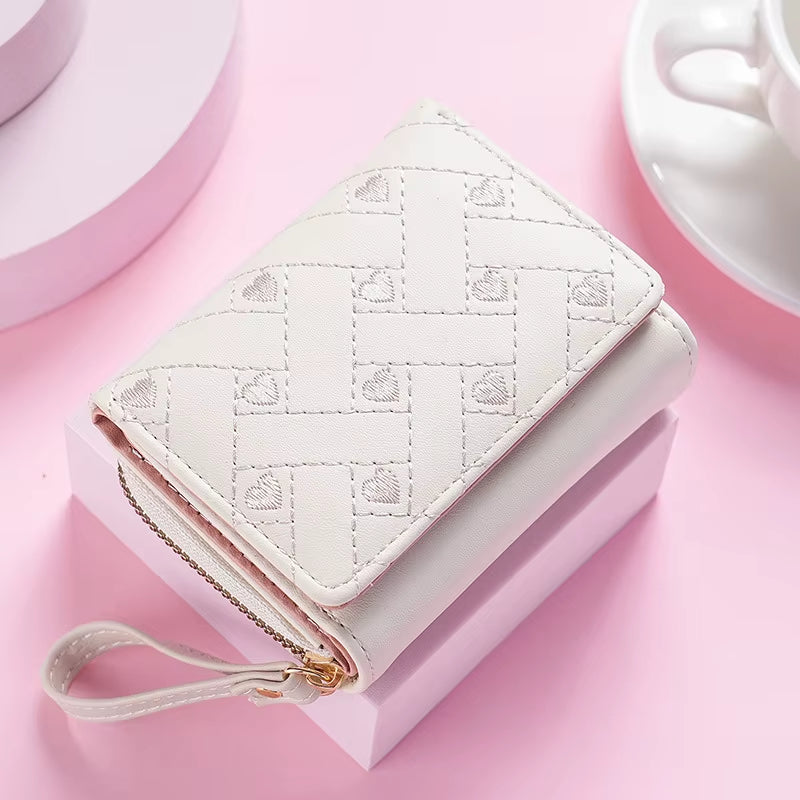 Women'S Wallet Short Women Coin Purse Fashion Wallets for Woman Card Holder Small Ladies Wallet Female Zipper Tassel Mini Clutch