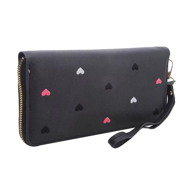 Fashion Long Women Wallets Purses Love Heart Wallets for Ladies Girl Money Pocket Card Holder Female Wallets Phone Clutch Bag