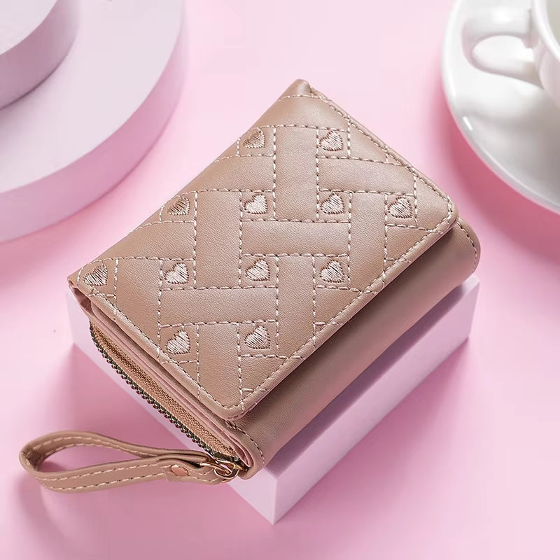 Women'S Wallet Short Women Coin Purse Fashion Wallets for Woman Card Holder Small Ladies Wallet Female Zipper Tassel Mini Clutch