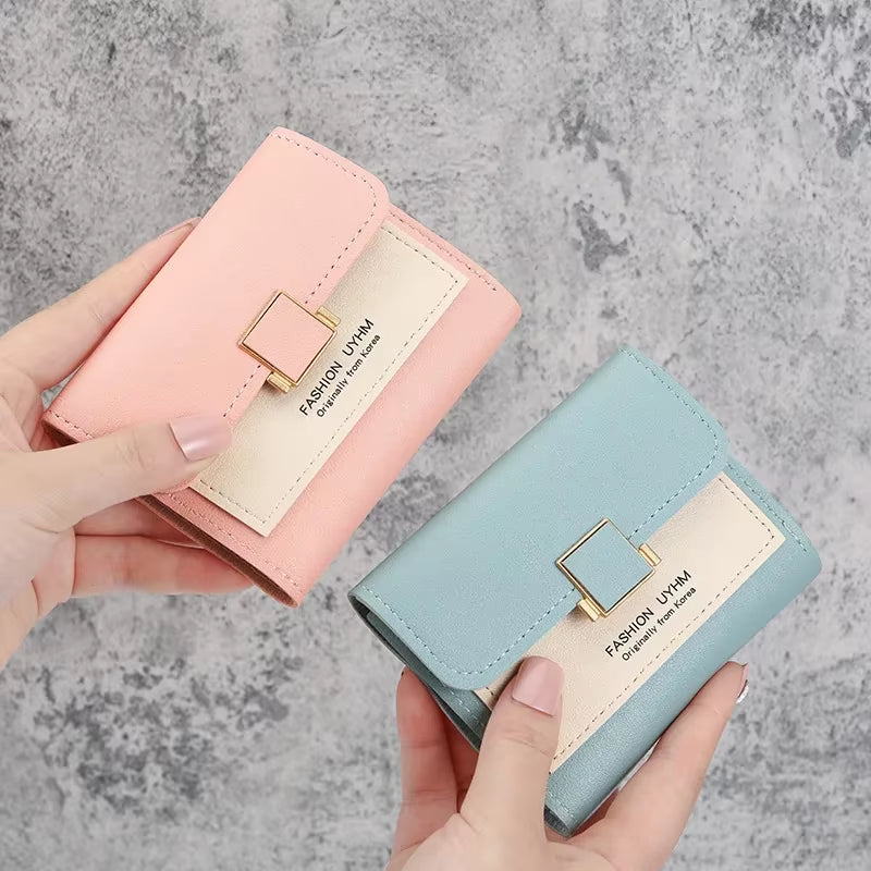 Cute Girl Short Purse Mini Fashion Women Wallet Designer Luxury Wallet PU Leather Coin Purse Female Hasp Wallet Purse