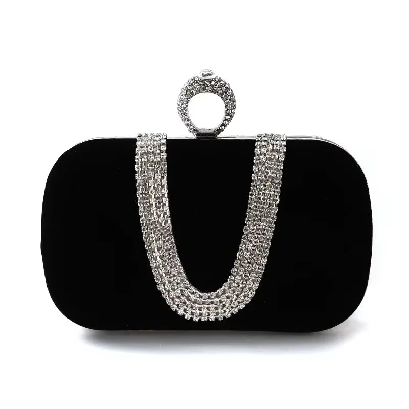 Luxury Women Evening Bags Diamond Luxury Clutch Bag Party Diamonds Lady Black Red Chain Shoulder Bag Handbags for Purse