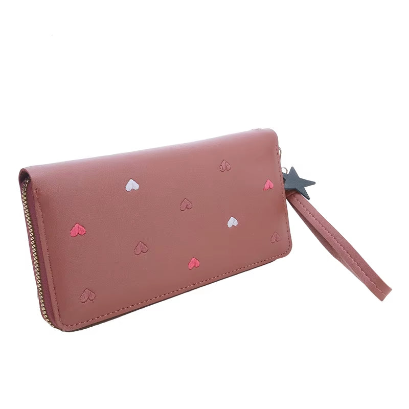 Fashion Long Women Wallets Purses Love Heart Wallets for Ladies Girl Money Pocket Card Holder Female Wallets Phone Clutch Bag