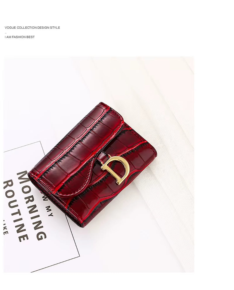 Women Short Wallet Small Fashion Luxury Brand Leather Purse Ladies Card Bag for Women Clutch Female Purse Money Clip Wallet 2023