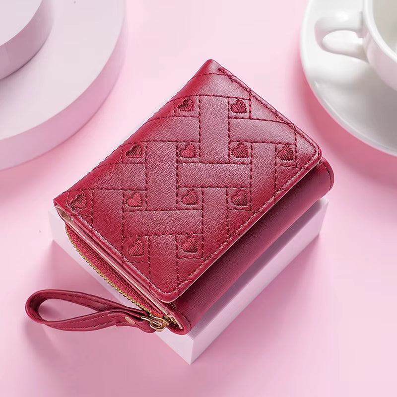 Women'S Wallet Short Women Coin Purse Fashion Wallets for Woman Card Holder Small Ladies Wallet Female Zipper Tassel Mini Clutch