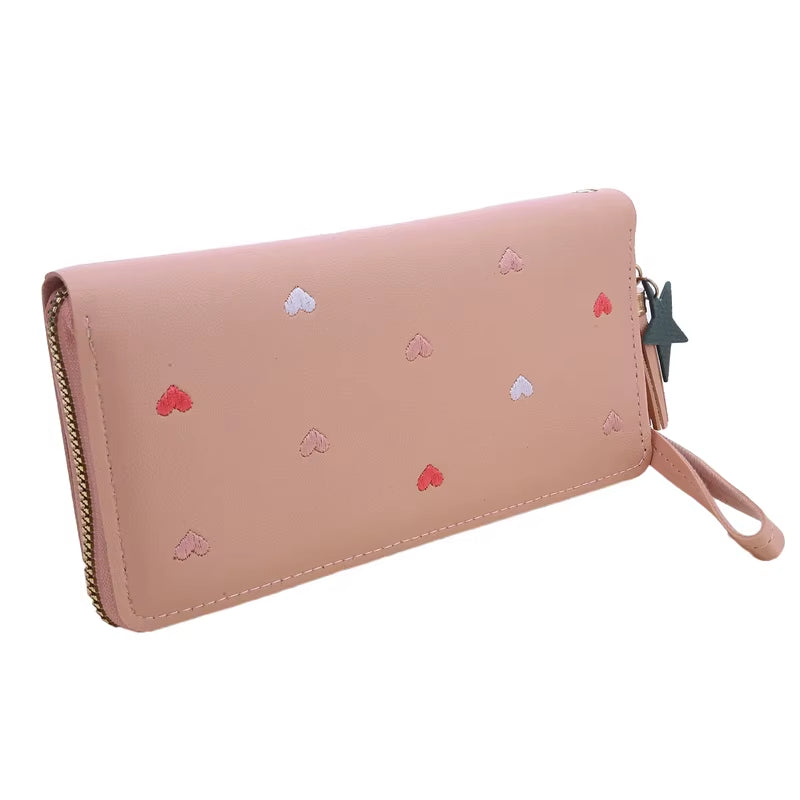 Fashion Long Women Wallets Purses Love Heart Wallets for Ladies Girl Money Pocket Card Holder Female Wallets Phone Clutch Bag