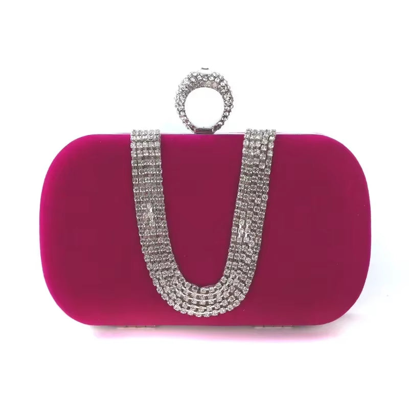 Luxury Women Evening Bags Diamond Luxury Clutch Bag Party Diamonds Lady Black Red Chain Shoulder Bag Handbags for Purse