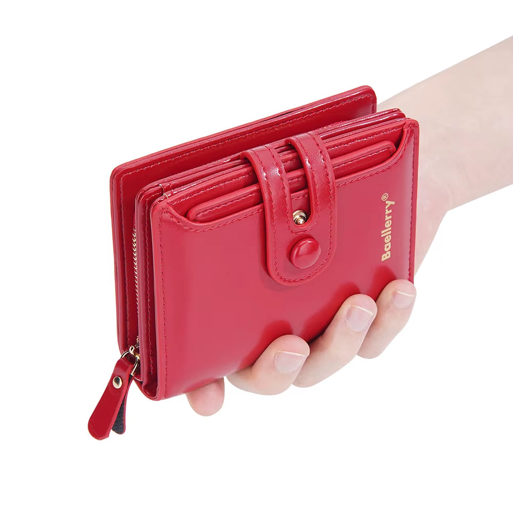 Women Wallets Large Capacity Female Leather Coin Purses Hasp Clutch ID Credit Card Holder Purse Money Bag Red Wallet for Women