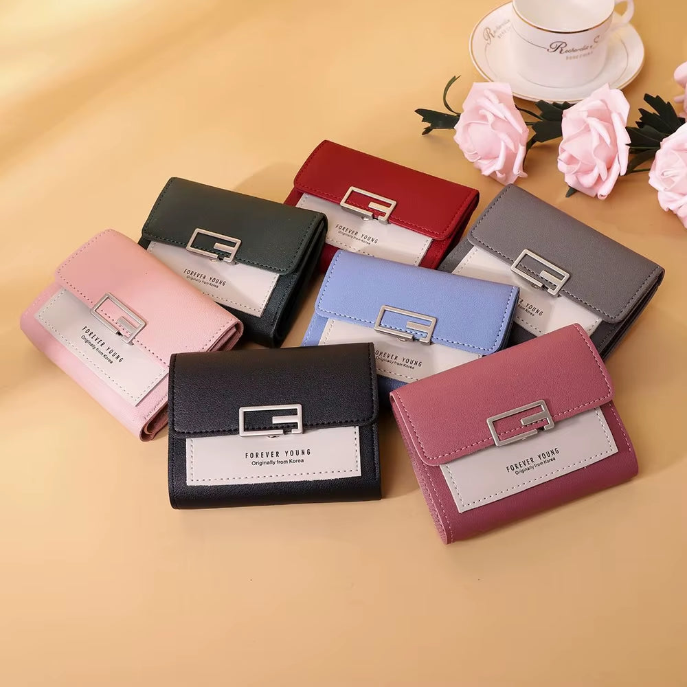 Fashion Women Small Wallet Girls Multifunction Card Holder Coin Purses Ladies Slim Wallet High Quality Female Short Purses