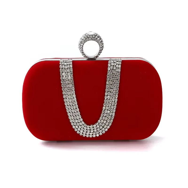 Luxury Women Evening Bags Diamond Luxury Clutch Bag Party Diamonds Lady Black Red Chain Shoulder Bag Handbags for Purse