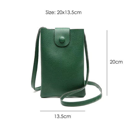 Casual Woman Mobile Phone Bag Crossbody Solid Color Small Shoulder Bag Hasp Summer Designer Bag Ladies Clutch Bags and Purses