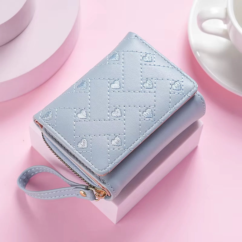 Women'S Wallet Short Women Coin Purse Fashion Wallets for Woman Card Holder Small Ladies Wallet Female Zipper Tassel Mini Clutch