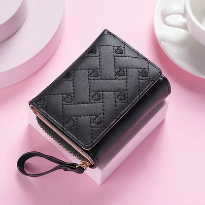 Women'S Wallet Short Women Coin Purse Fashion Wallets for Woman Card Holder Small Ladies Wallet Female Zipper Tassel Mini Clutch