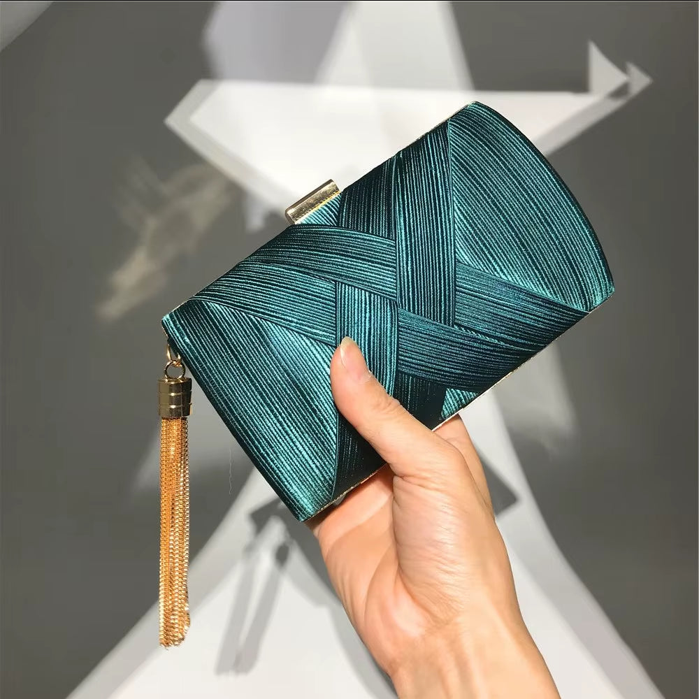 2022 New Fashion Women Evening Bags Tassel Ladies Clutch Purse Shoulder Chain Wedding Party Handbags Bags